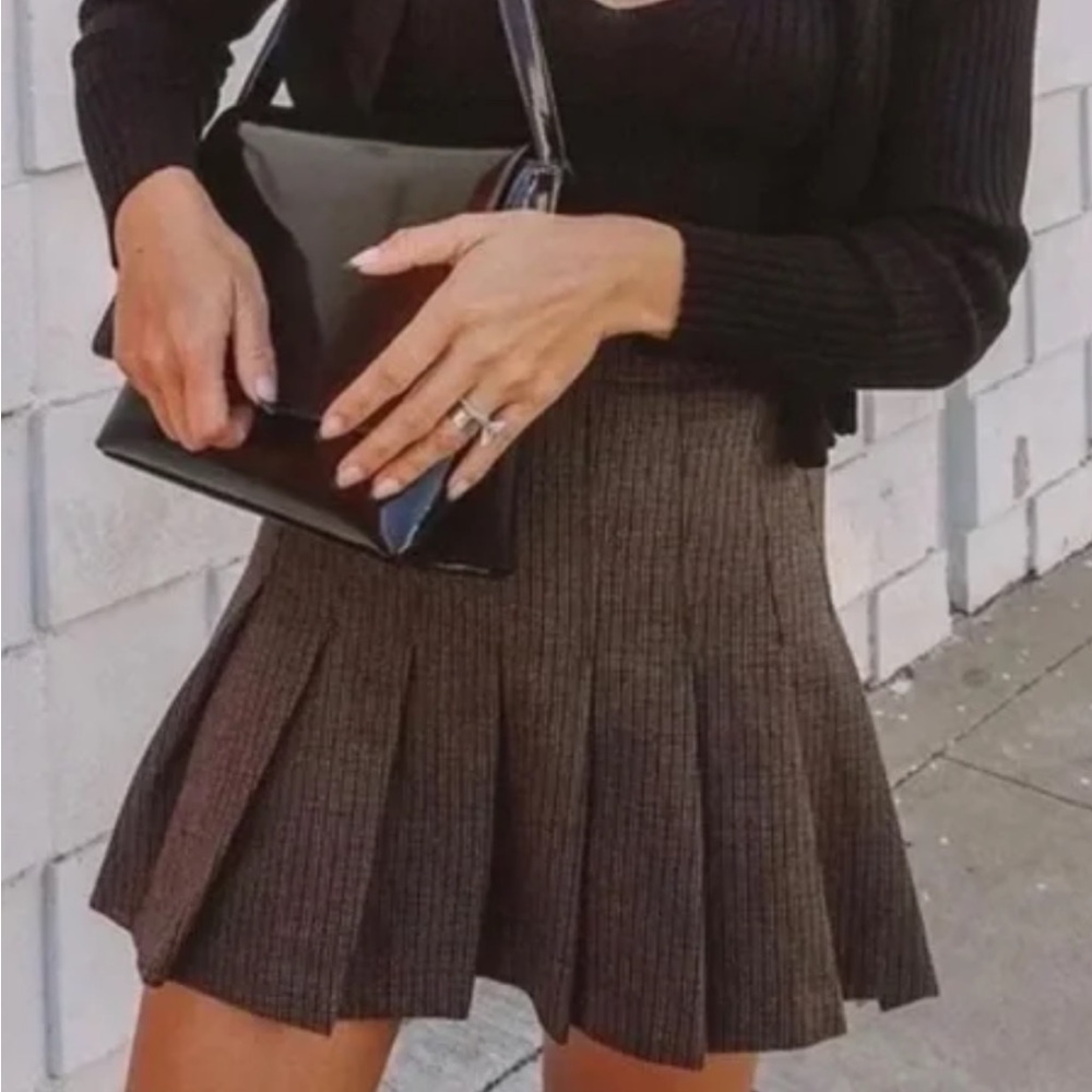 Abercrombie Pleated Plaid Mini Skirt